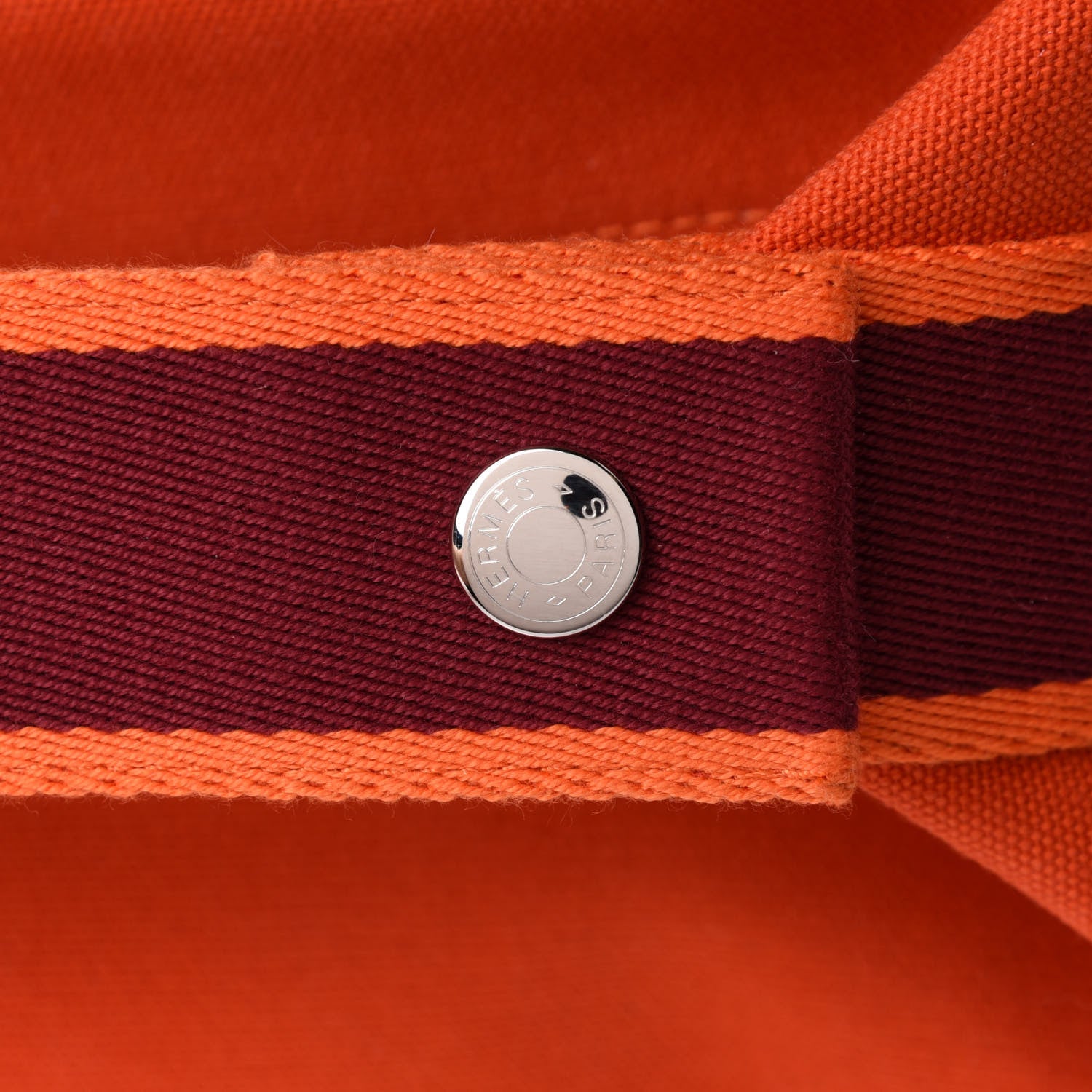 Hermes Canvas Small Bride-A-Brac Pouch Orange Burgundy 7 of 10