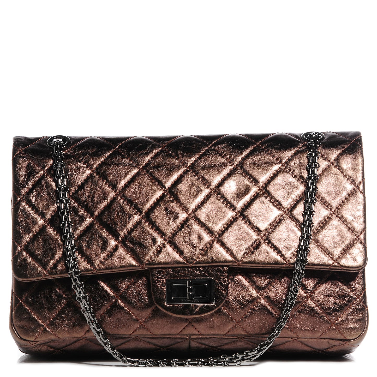 Calfskin 2.55 Reissue 227 Flap Metallic Bronze
