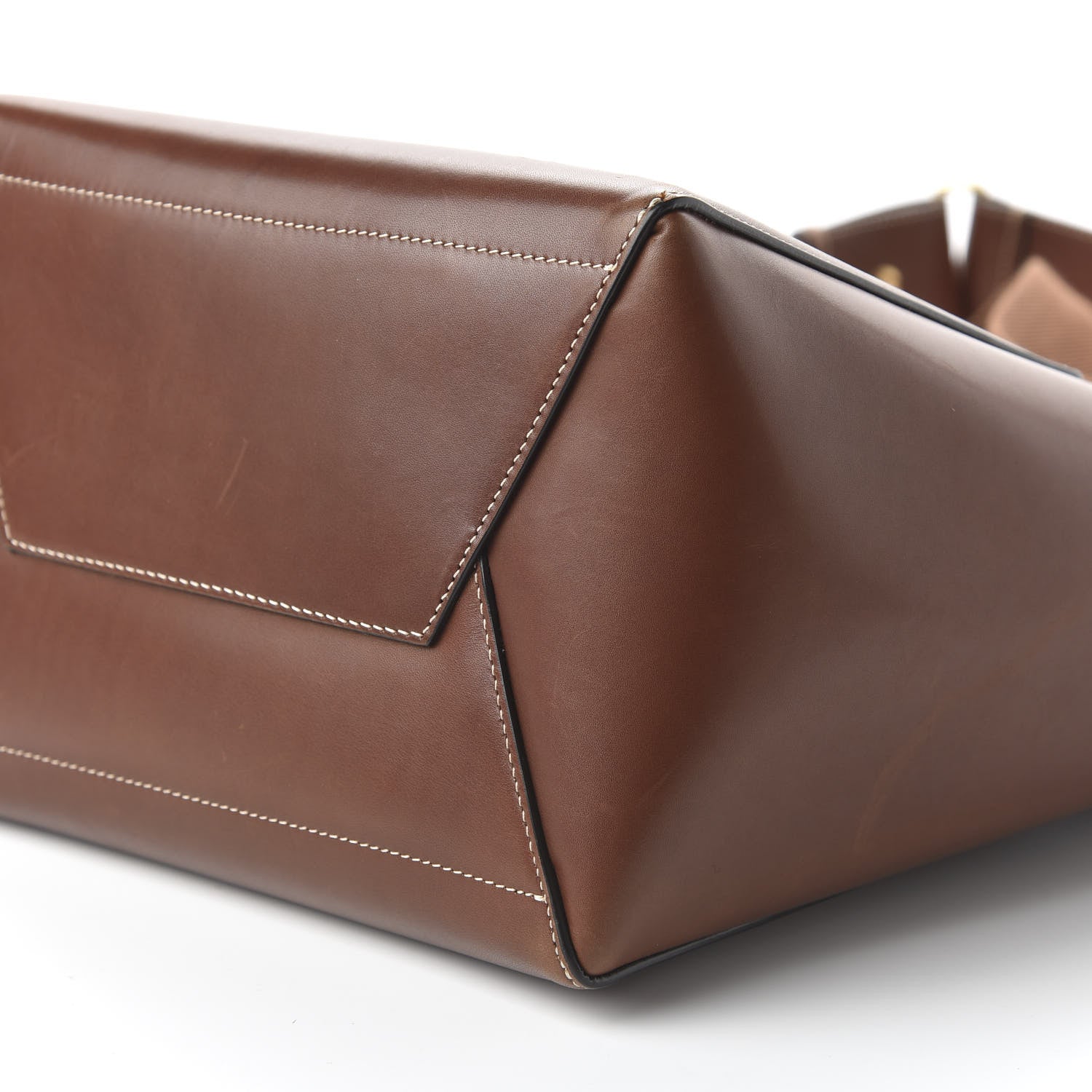 Celine Natural Calfskin Sangle Bucket Bag Dark Brown 7 of 9