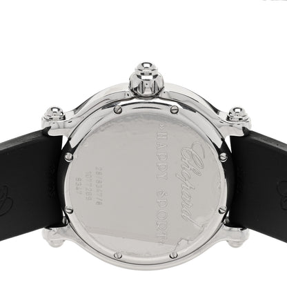 Chopard Stainless Steel Rubber Diamond 38mm Happy Sport Fish Quartz Watch Black 4 of 4