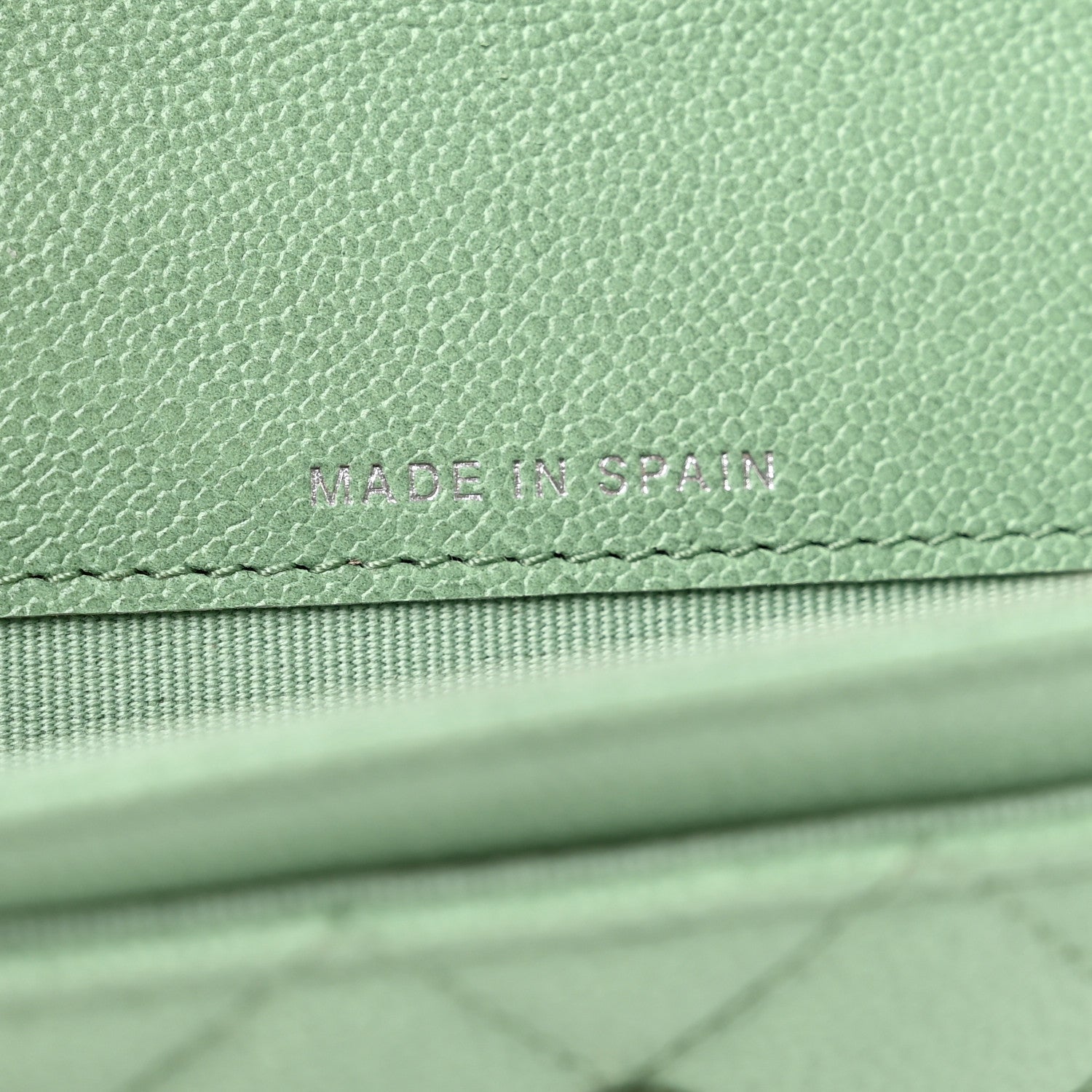Chanel Caviar Quilted Boy Flap Card Holder Light Green 6 of 9