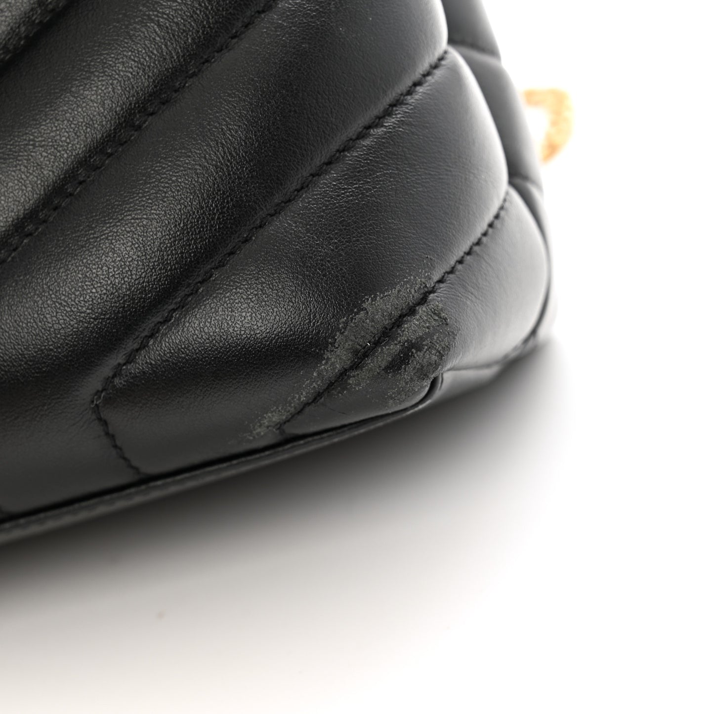 Calfskin Y Quilted Monogram Small Loulou Chain Satchel Black