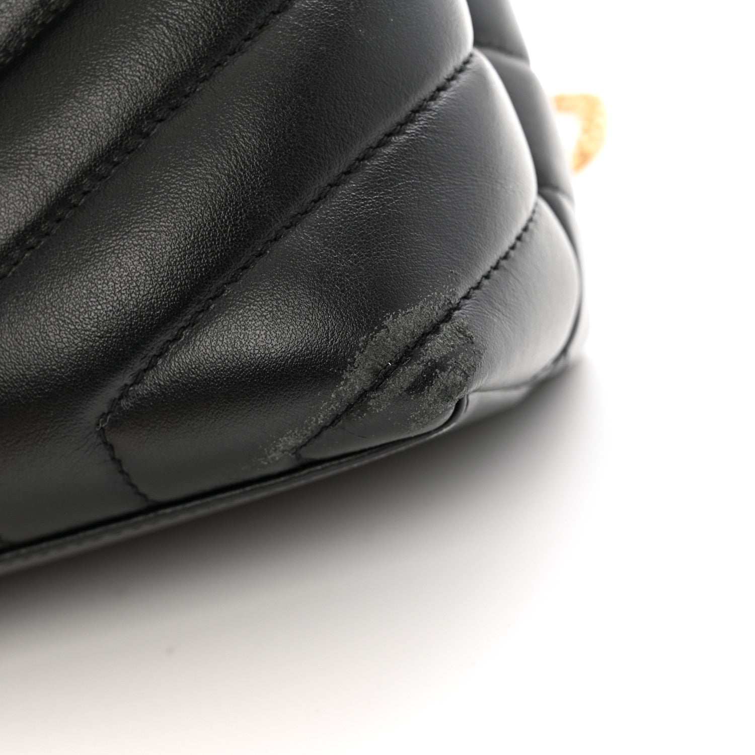 Saint Laurent Calfskin Y Quilted Monogram Small Loulou Chain Satchel Black 12 of 13