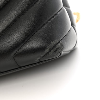 Saint Laurent Calfskin Y Quilted Monogram Small Loulou Chain Satchel Black 12 of 13