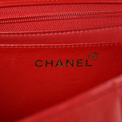 Chanel Lambskin Vertical Quilt Jumbo Single Flap Red 7 of 12