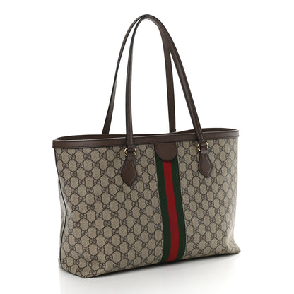 Gucci GG Supreme Monogram Medium Ophidia Shopping Tote Brown 3 of 9