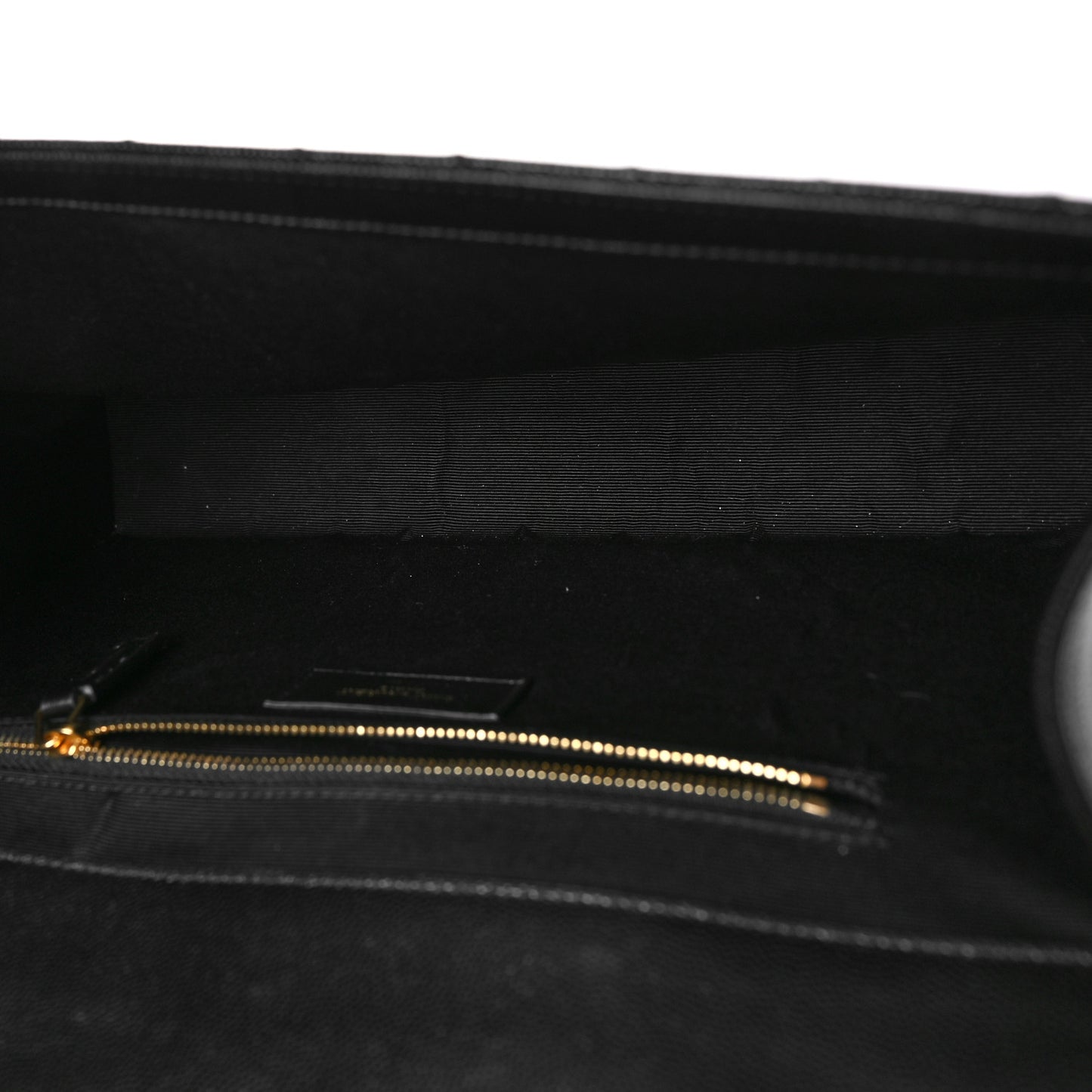 Grain De Poudre Matelasse Chevron Large Monogram Satchel Black