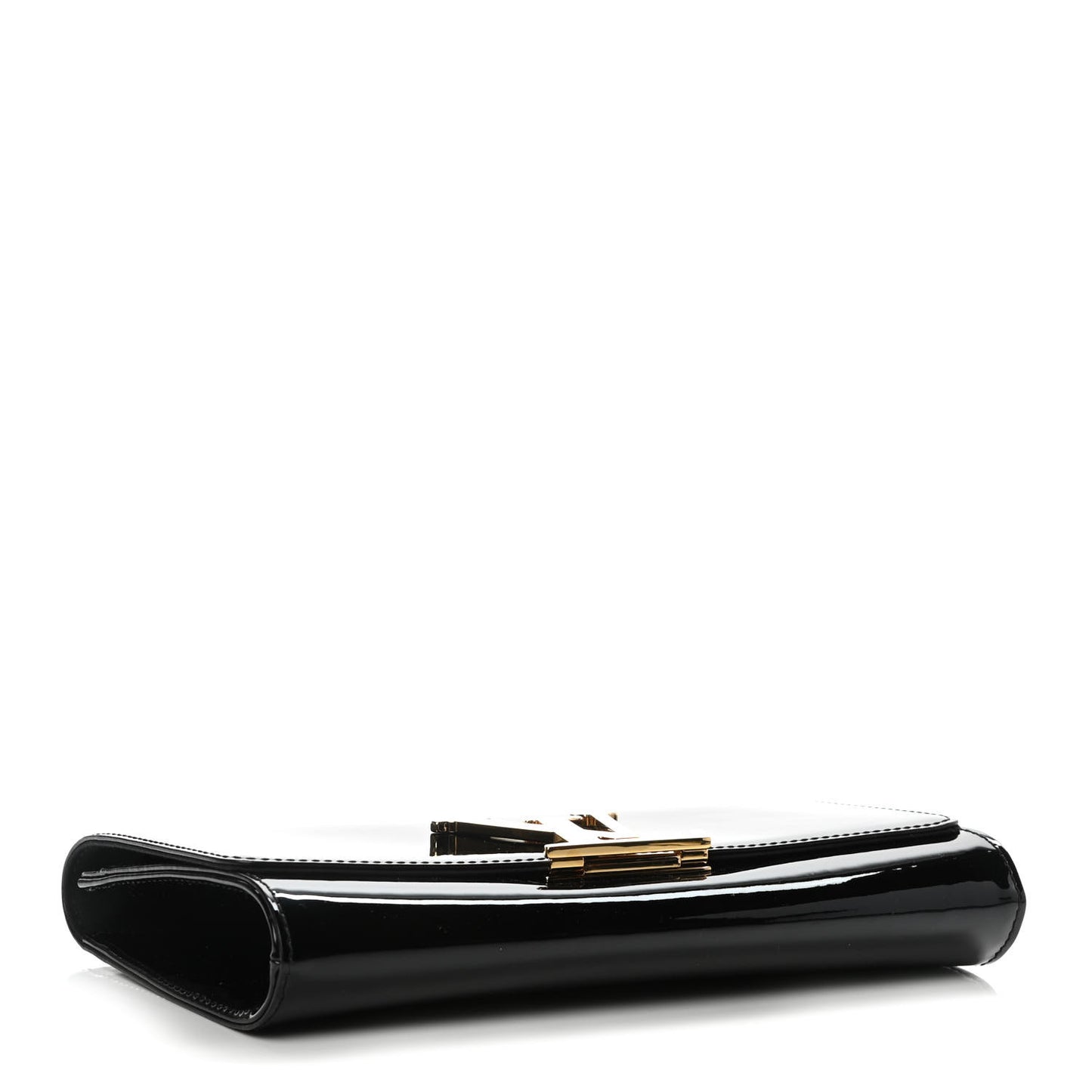 Patent Louise Clutch Black