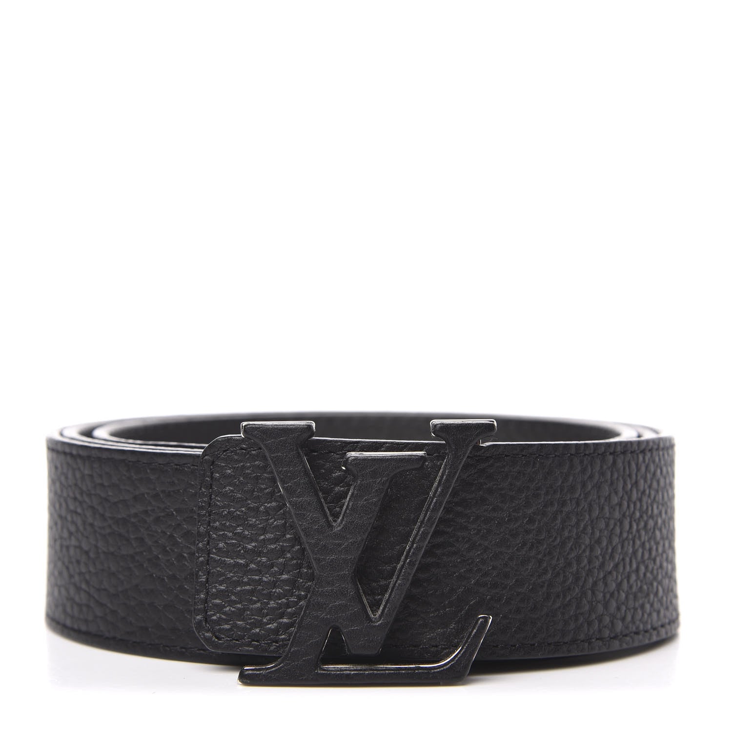 Louis Vuitton Taurillon Calfskin 40mm LV Initiales Belt 100 40 Black 1 of 6