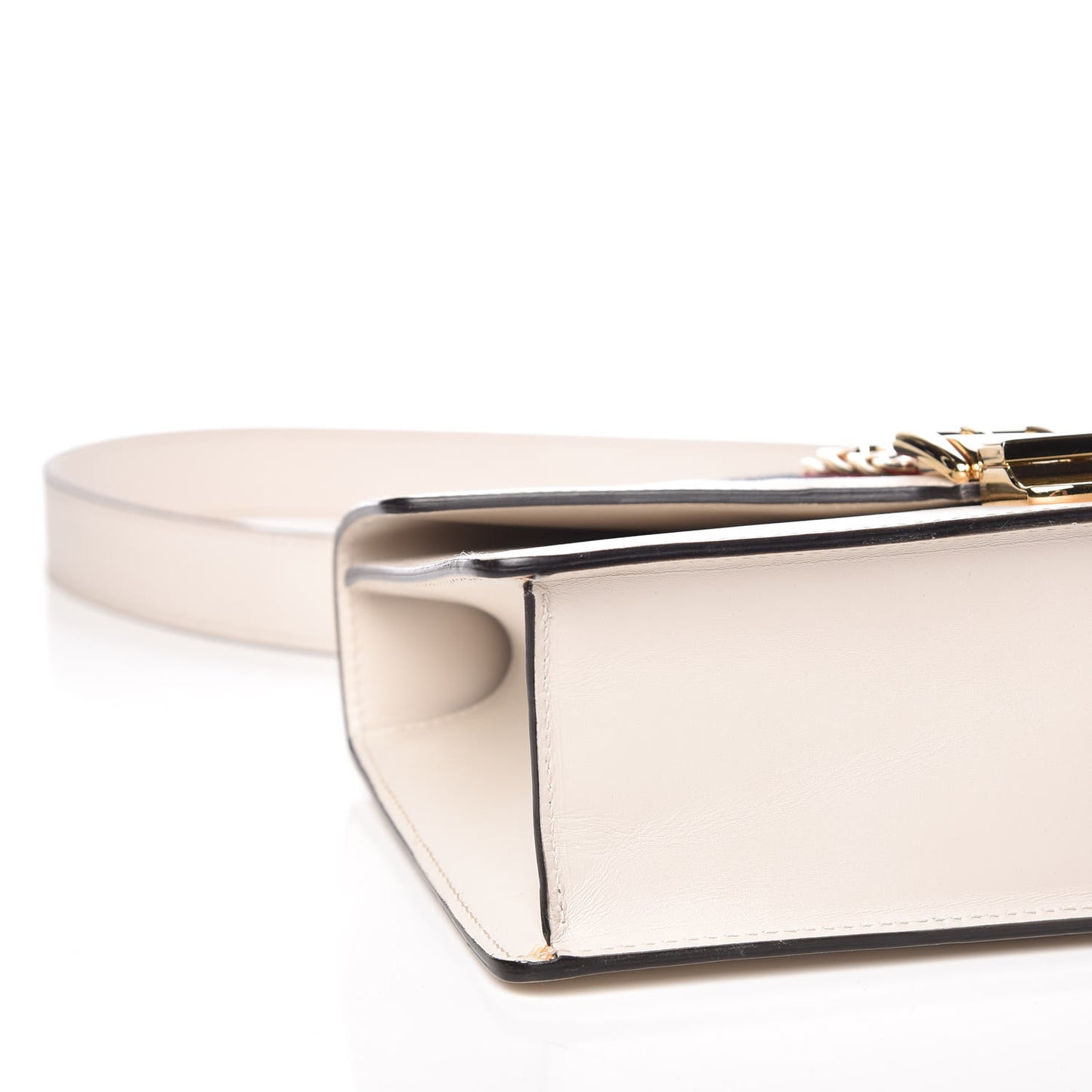 Calfskin Small Sylvie Shoulder Bag White