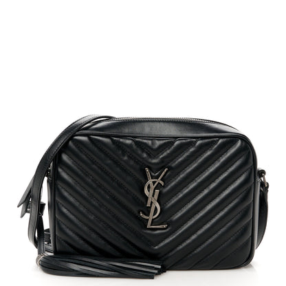 Saint Laurent Calfskin Matelasse Monogram Lou Camera Bag Black 1 of 10
