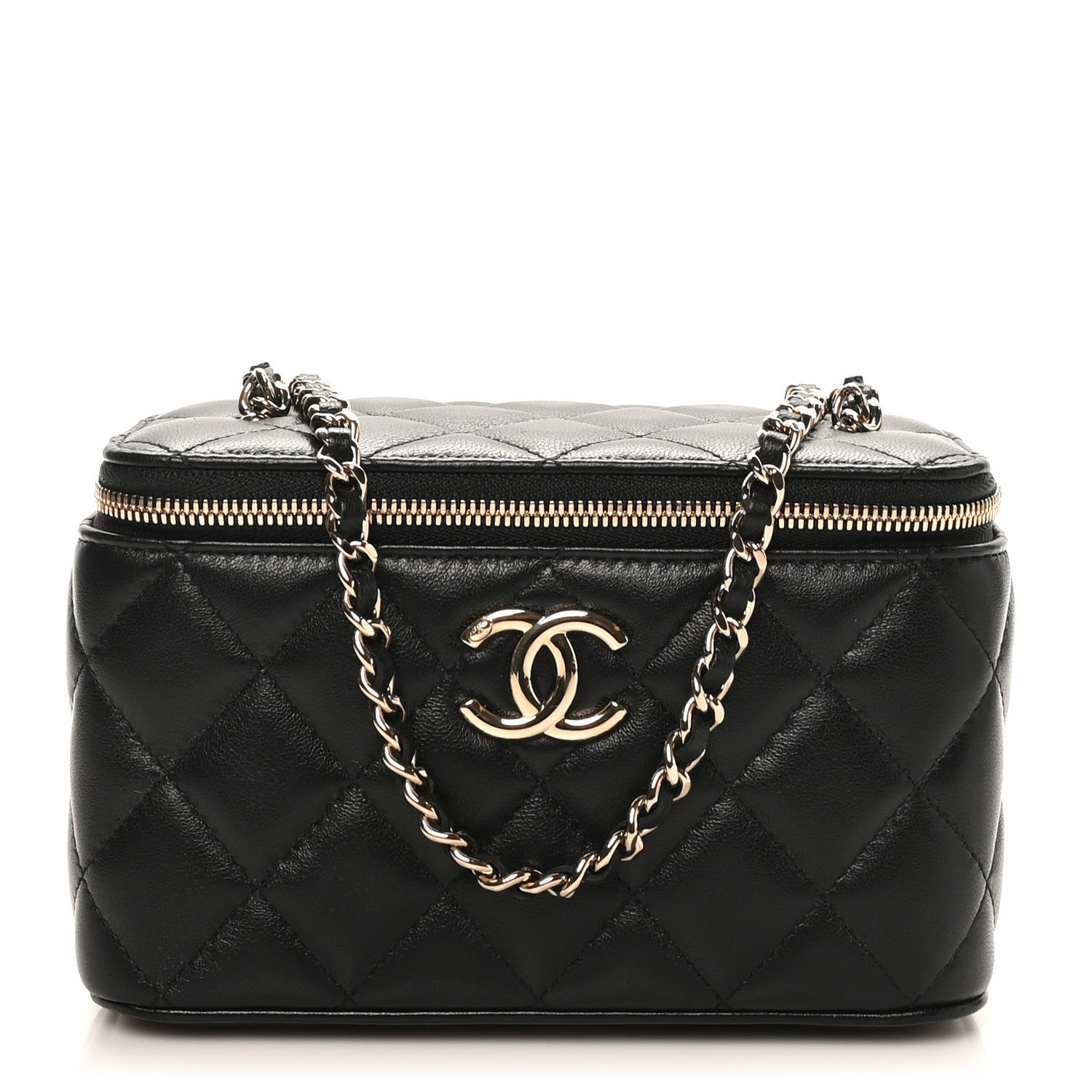 Chanel Lambskin Quilted Small CC Vanity Case Black 1 of 23