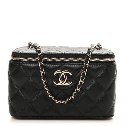 Chanel Lambskin Quilted Small CC Vanity Case Black 1 of 23