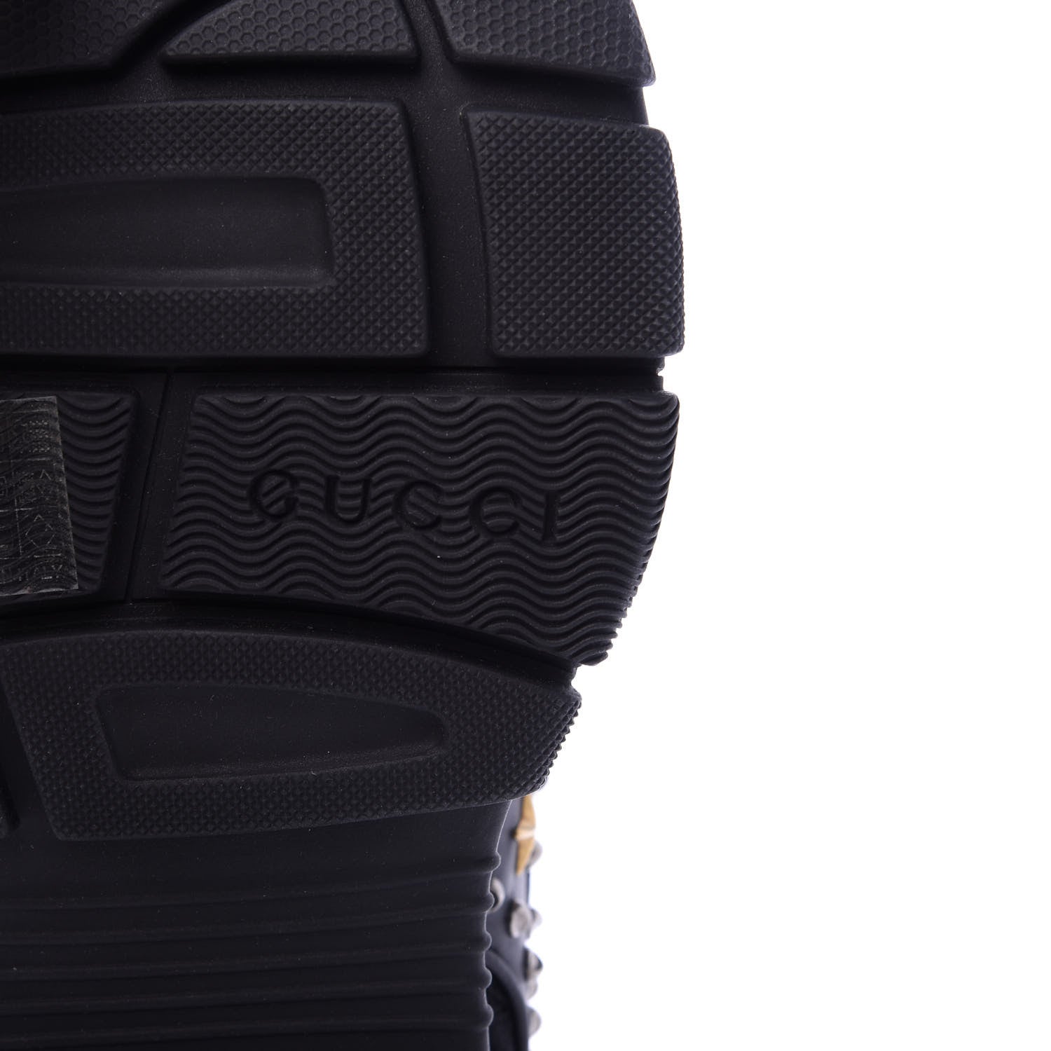 Gucci Nappa Mesh Studded Mens Aguru Sandals 6 Black 8 of 10