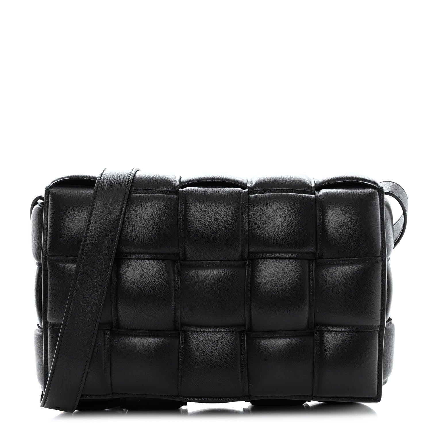 Bottega Veneta Nappa Maxi Intreccio Padded Cassette Crossbody Bag Black 1 of 15
