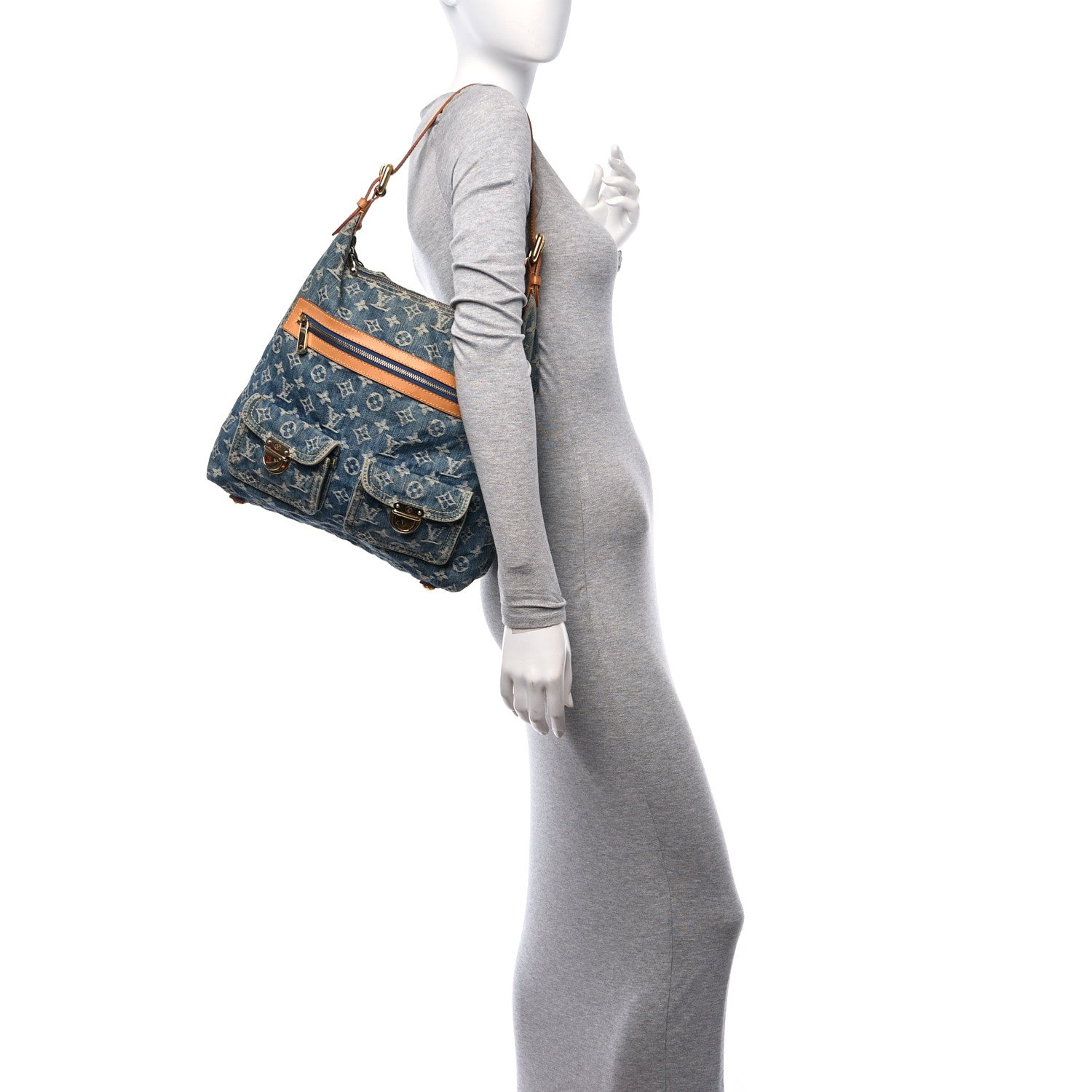 Louis Vuitton Denim Baggy GM Blue 2 of 9