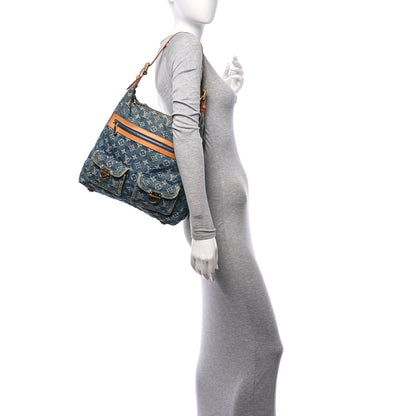 Louis Vuitton Denim Baggy GM Blue 2 of 9