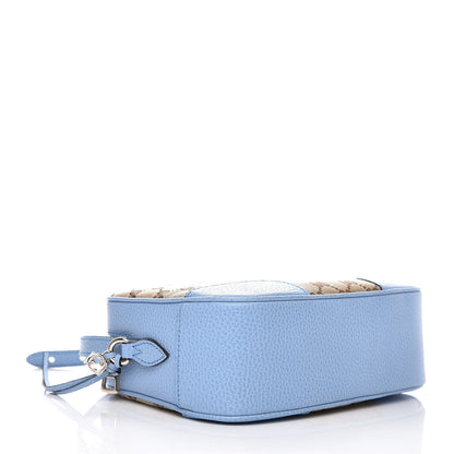 Gucci Monogram Mini Bree Messenger Bag Beige Mineral Blue 4 of 9
