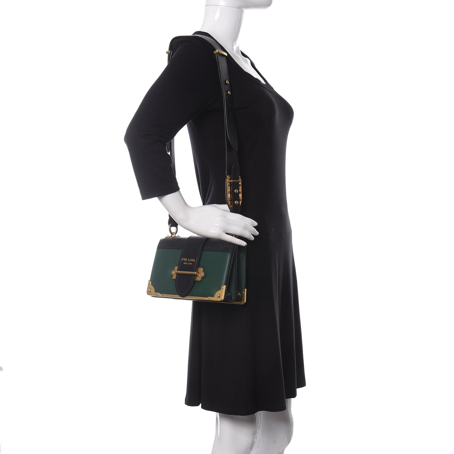 City Calf Saffiano Cahier Bag Biliardo Black