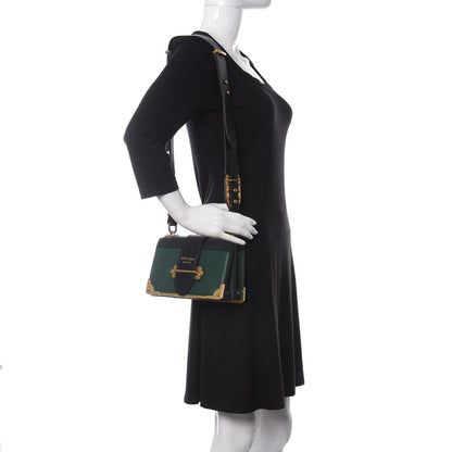 Prada City Calf Saffiano Cahier Bag Biliardo Black 2 of 9