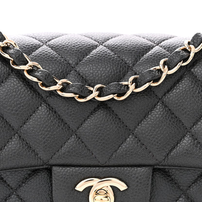 Chanel Caviar Quilted Mini Rectangular Flap Dark Grey 8 of 11