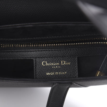 Christian Dior Grained Calfskin Saddle Bag Black 8 of 8