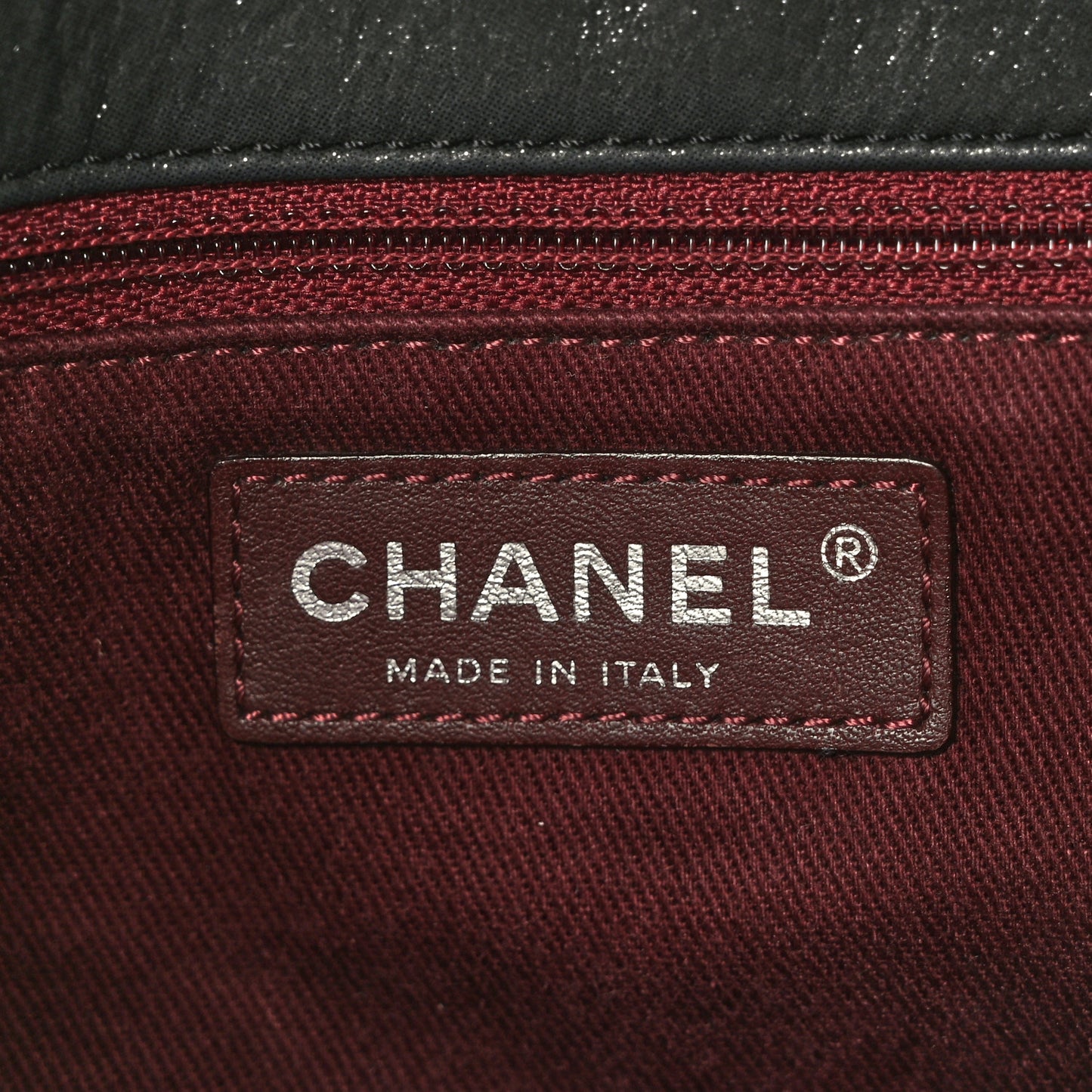 Iridescent Calfskin Medium In the Mix Flap Black