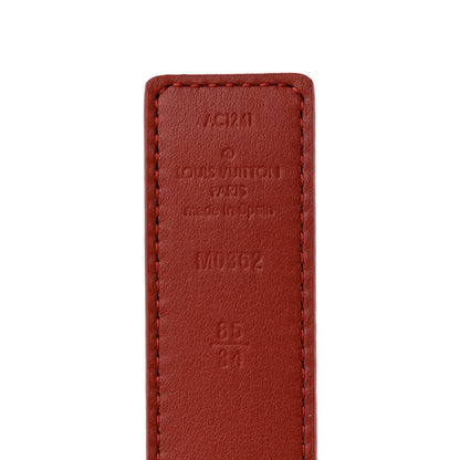 Louis Vuitton Calfskin Monogram 30mm LV Initiales Reversible Belt 85 34 Fuschia 3 of 8