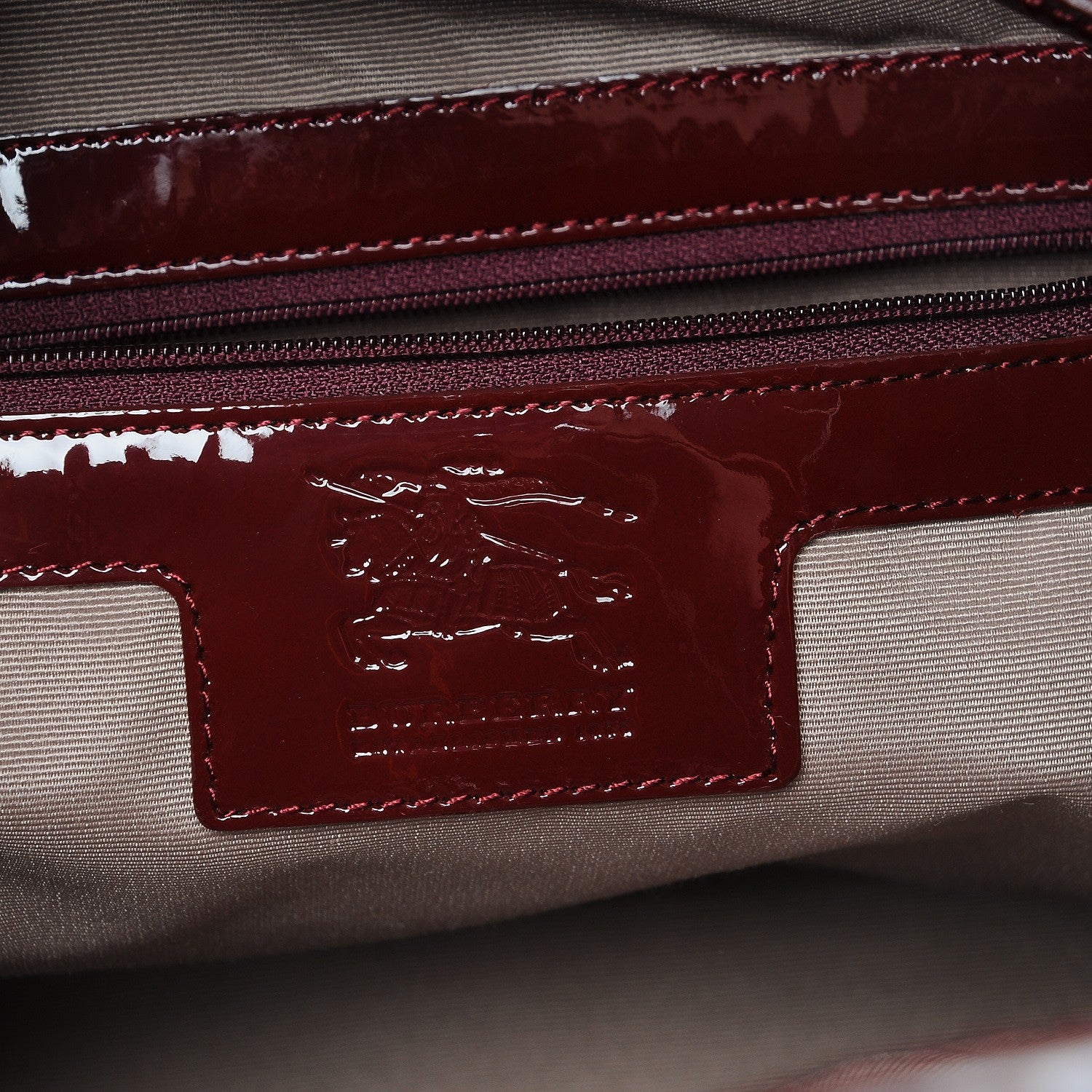 Burberry Supernova Check Drawstring Tote Berry Red 6 of 10
