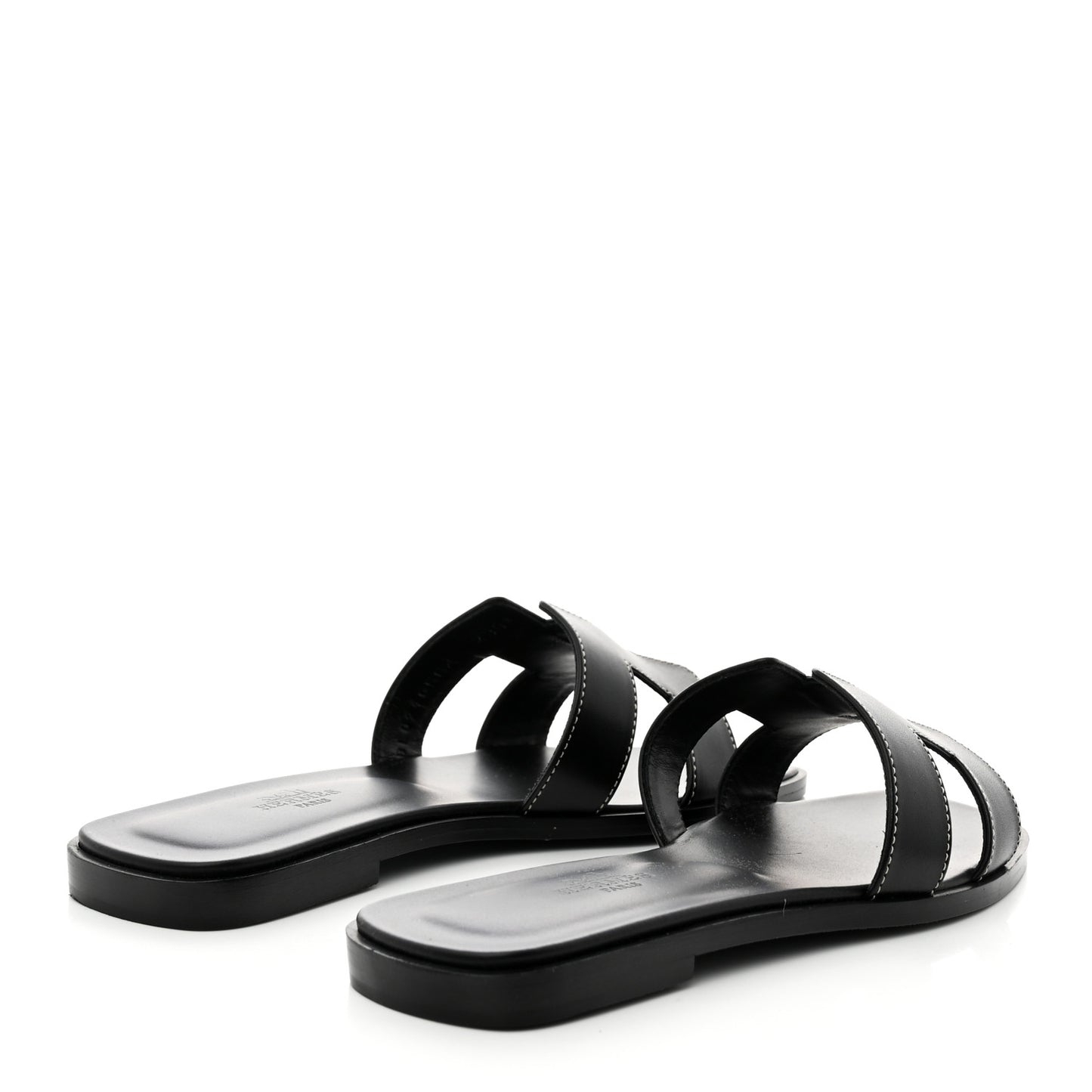 Box Calfskin Oran Sandals 36.5 Black