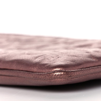 Chanel Metallic Lambskin Camellia Chain Pouch Pink 8 of 8