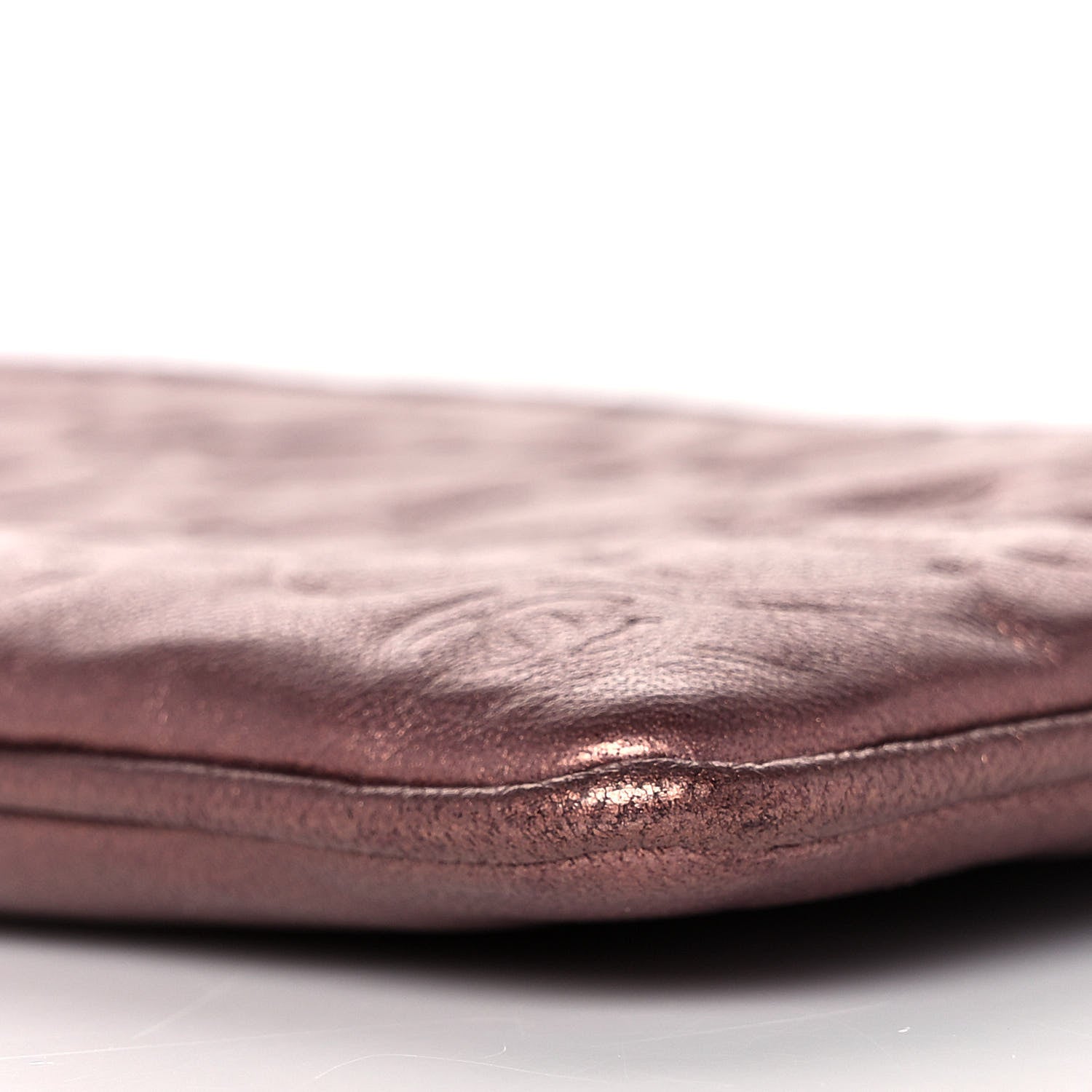 Chanel Metallic Lambskin Camellia Chain Pouch Pink 8 of 8