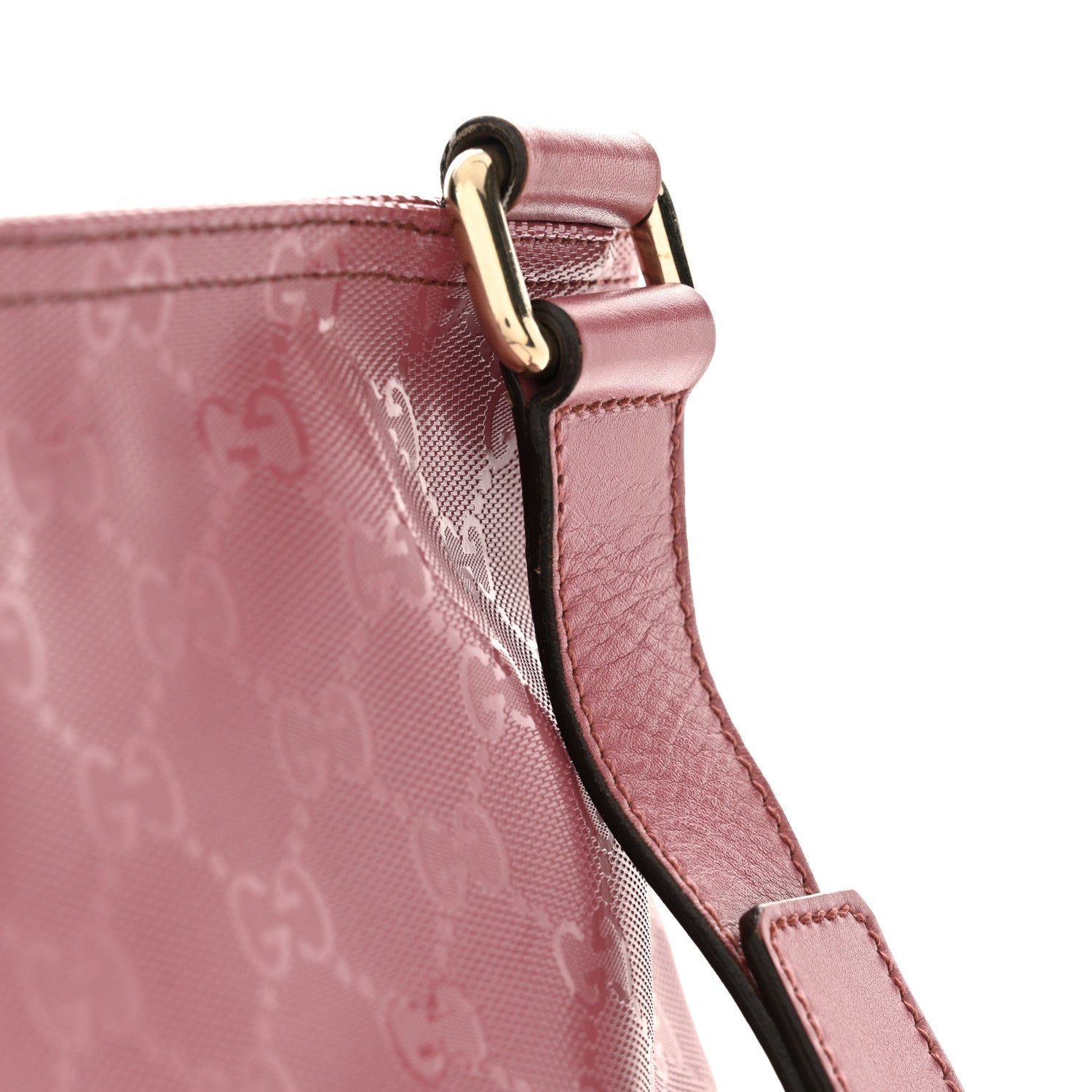 Gucci Imprime Monogram Medium Flat Messenger Bag Vintage Rose 12 of 13