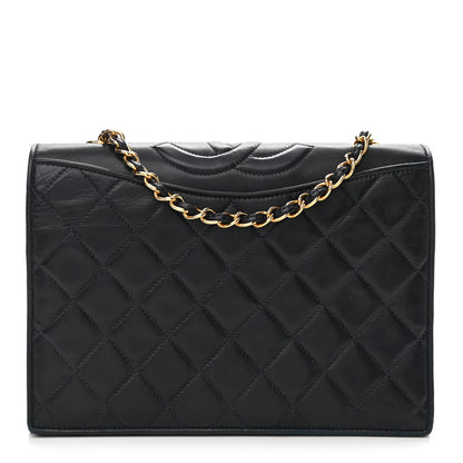 Chanel Lambskin Quilted Small Single Flap Bag Navy 1 of 11