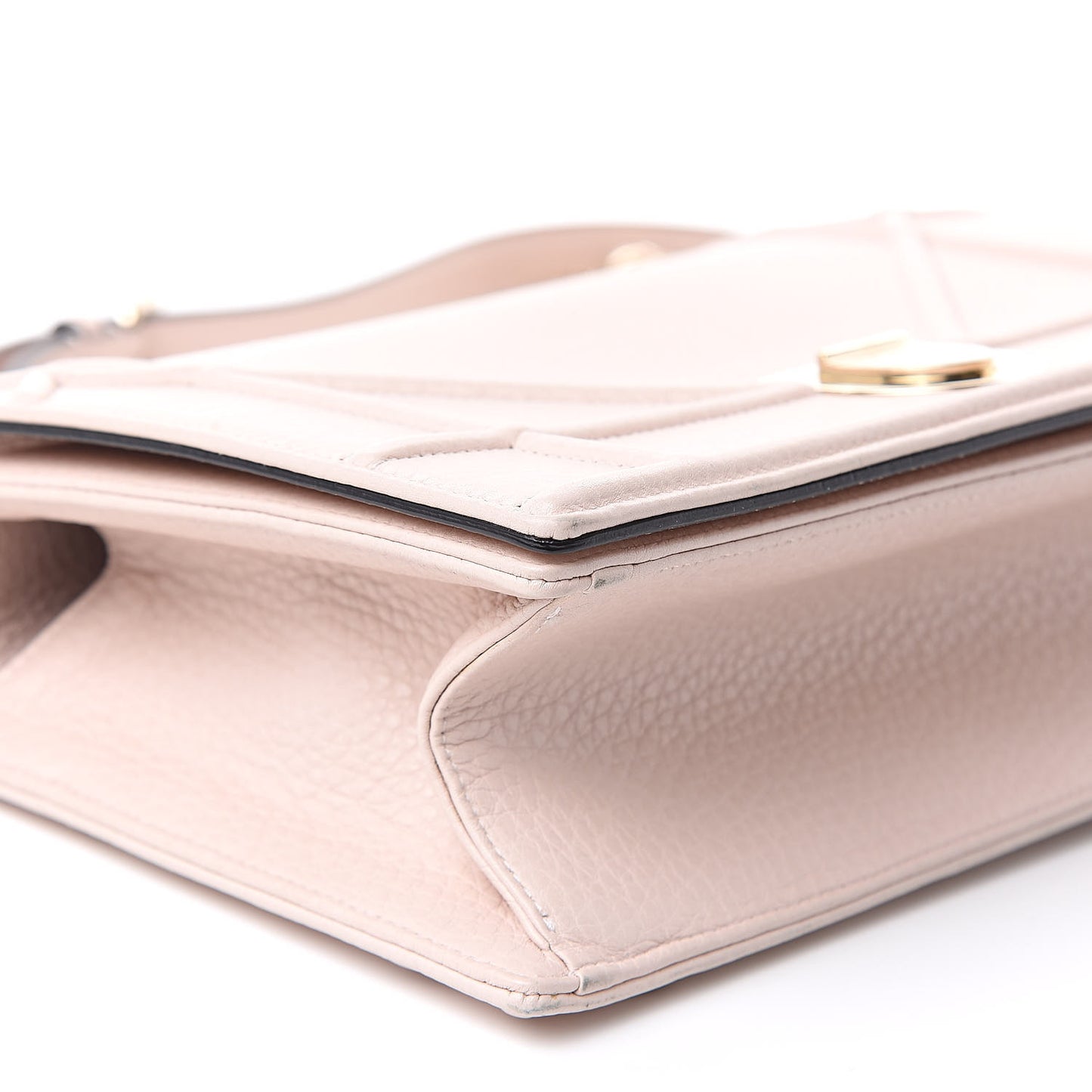 Grained Calfskin Cannage Medium Diorama Flap Bag Rose Poudre