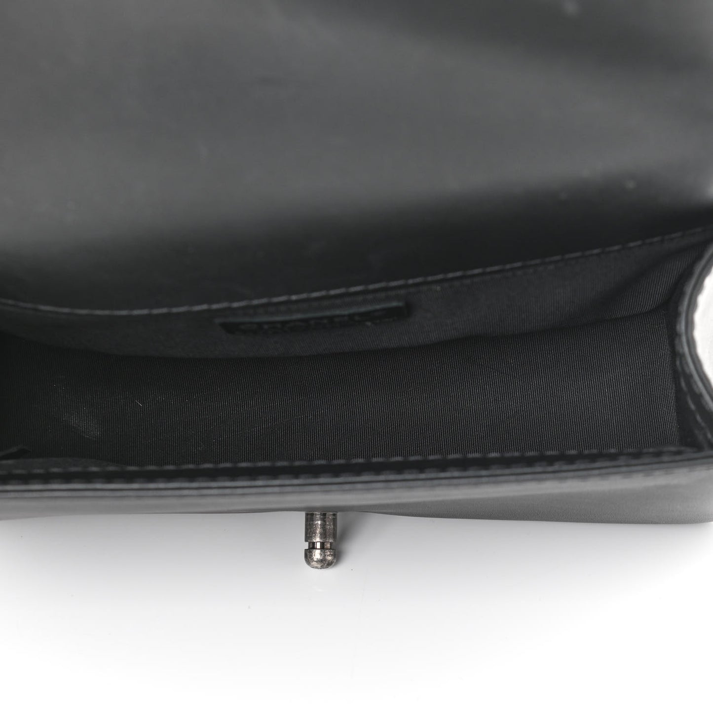 Lambskin Quilted Small Boy Flap Black
