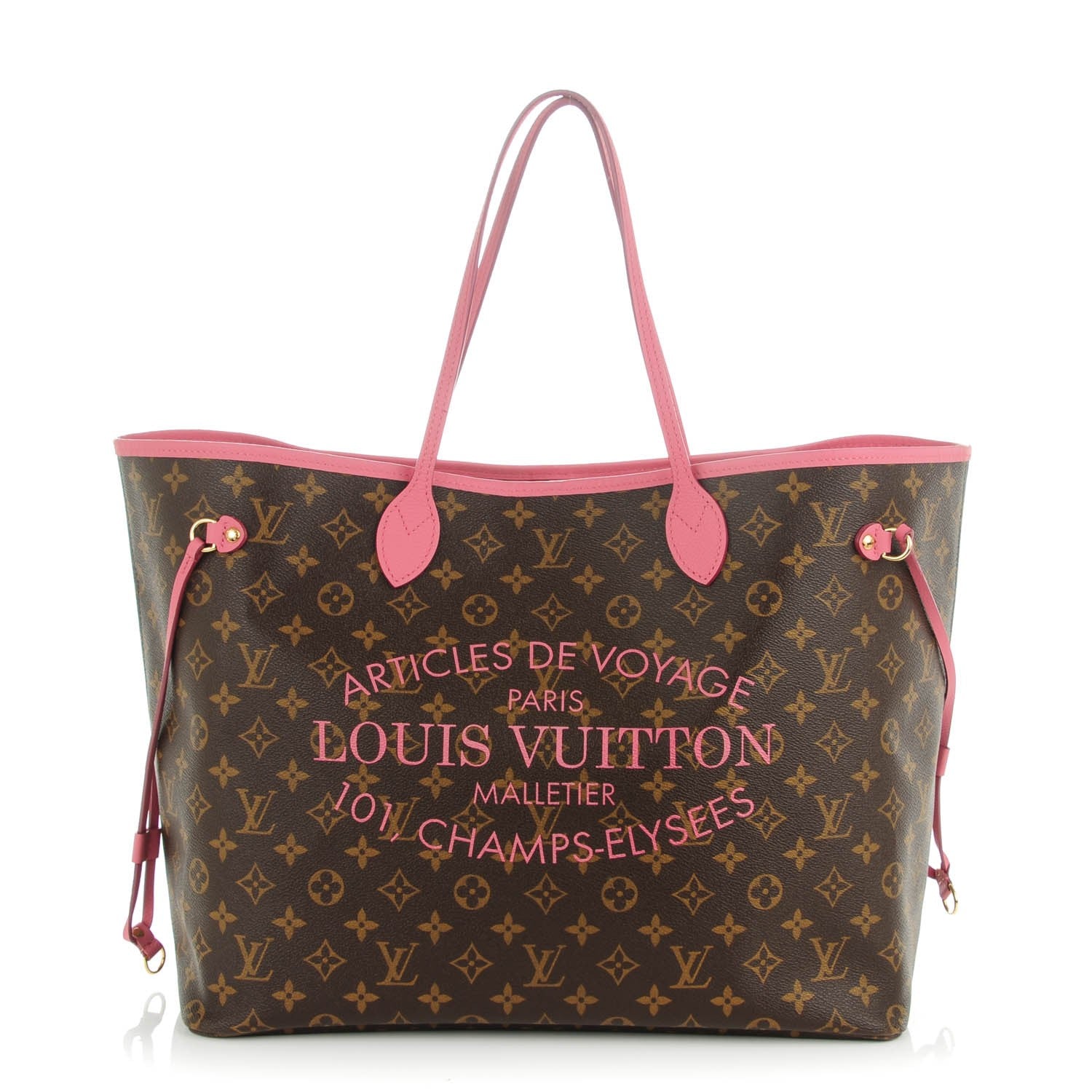 Louis Vuitton Monogram Articles de Voyage Ikat Neverfull GM Rose Velours 1 of 8
