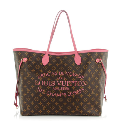 Louis Vuitton Monogram Articles de Voyage Ikat Neverfull GM Rose Velours 1 of 8