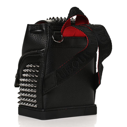 Christian Louboutin Calfskin Spiked Mini Explorafunk Keyring Bag Black 2 of 12