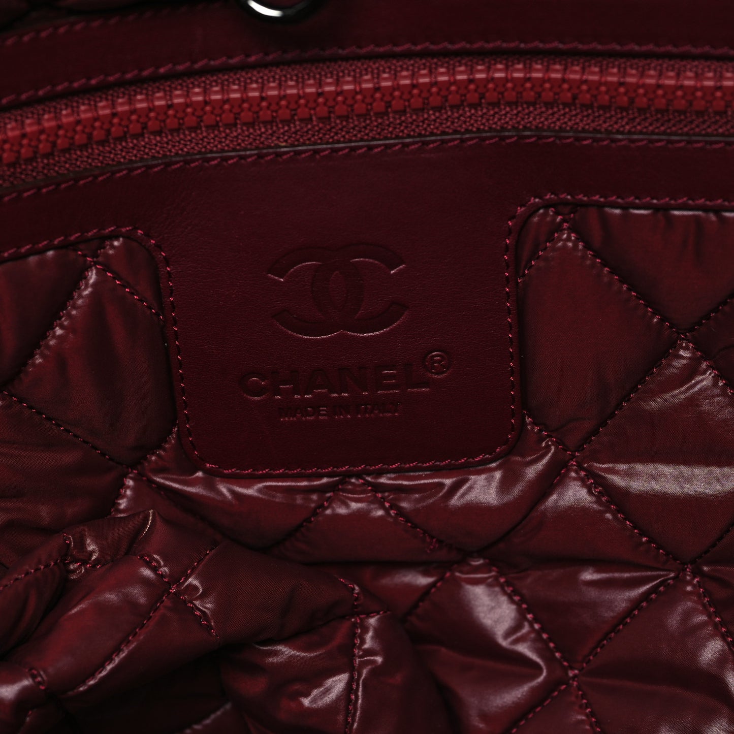 Nylon Quilted Small Coco Cocoon Tote Black