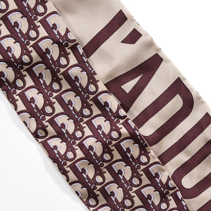 Christian Dior Silk Oblique Mitzah Scarf Bordeaux 3 of 5