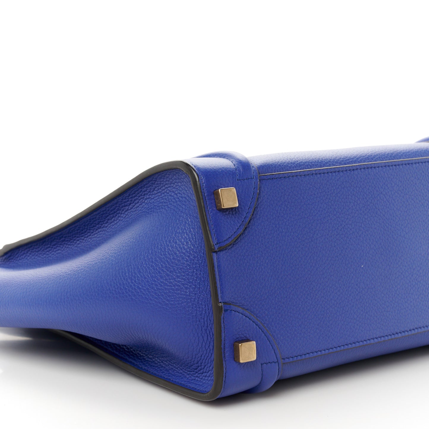 Drummed Calfskin Micro Luggage Indigo