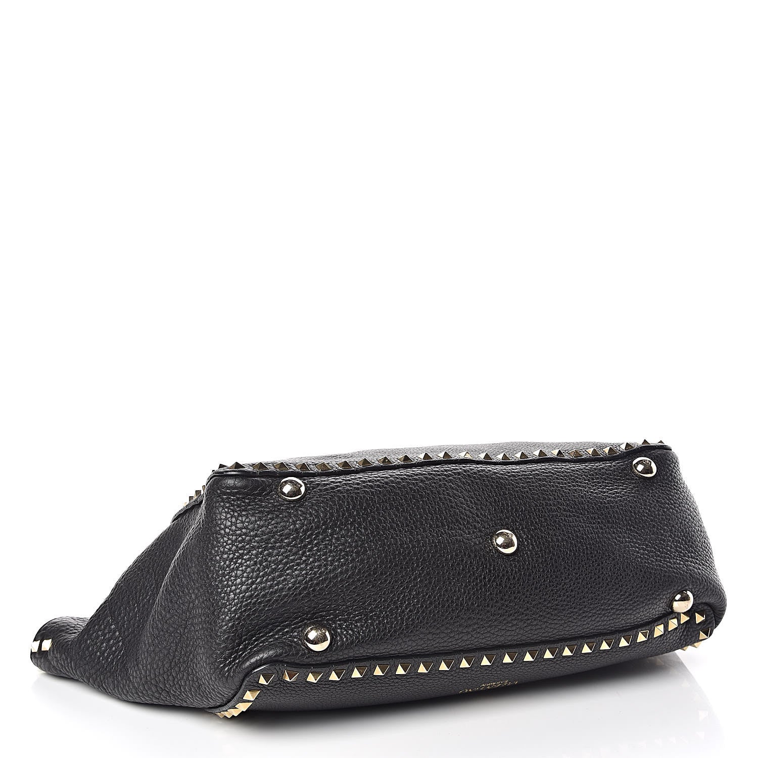 Valentino Garavani Alce Printed Calfskin Medium Rockstud Tote Black 5 of 10