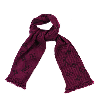 Louis Vuitton Wool Silk Logomania Scarf Cherry 1 of 4