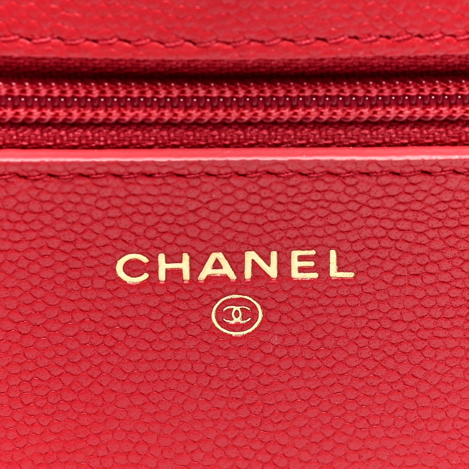 Chanel Caviar Chevron Ancient Greek Charms Quilted Wallet On Chain WOC Red 6 of 9