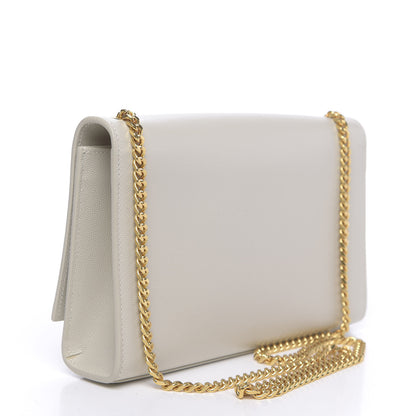 Saint Laurent Grain De Poudre Medium Classic Monogram Kate Satchel Crema Soft 3 of 9