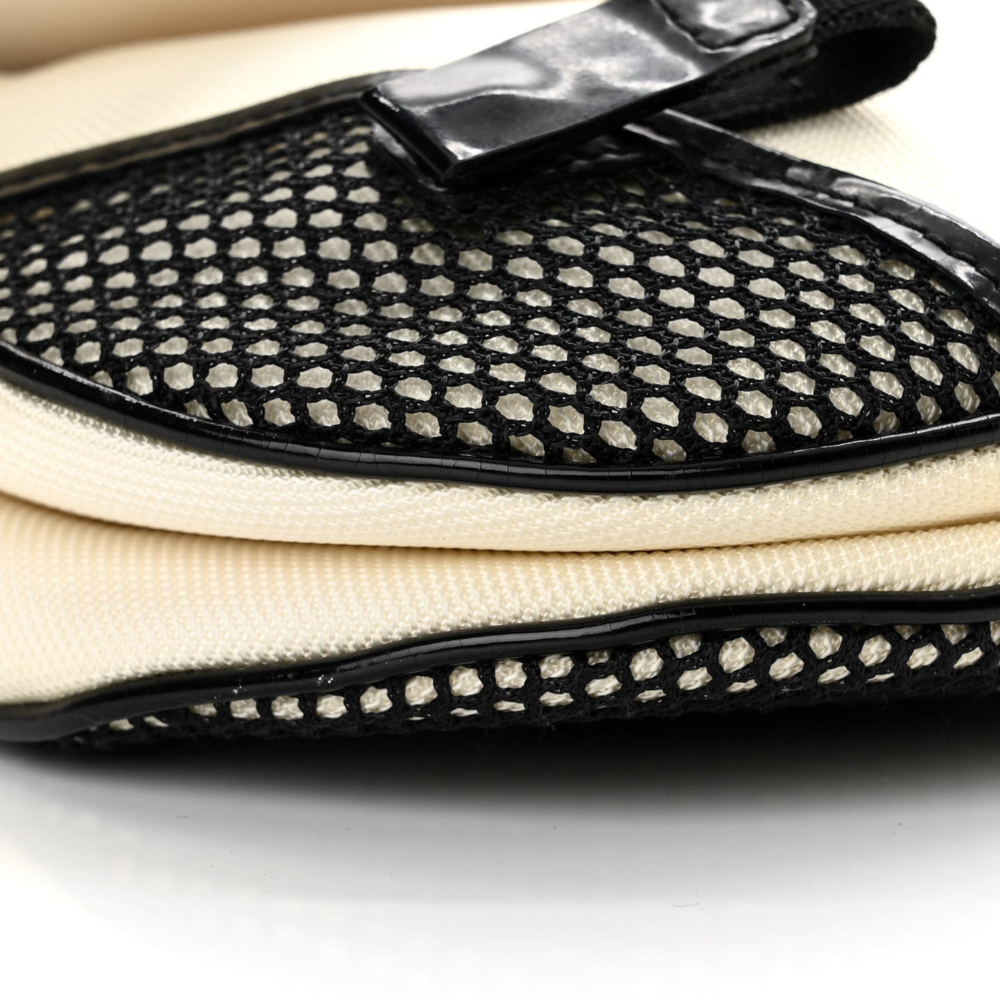 Canvas Mesh Sport Saddle Bag White Black