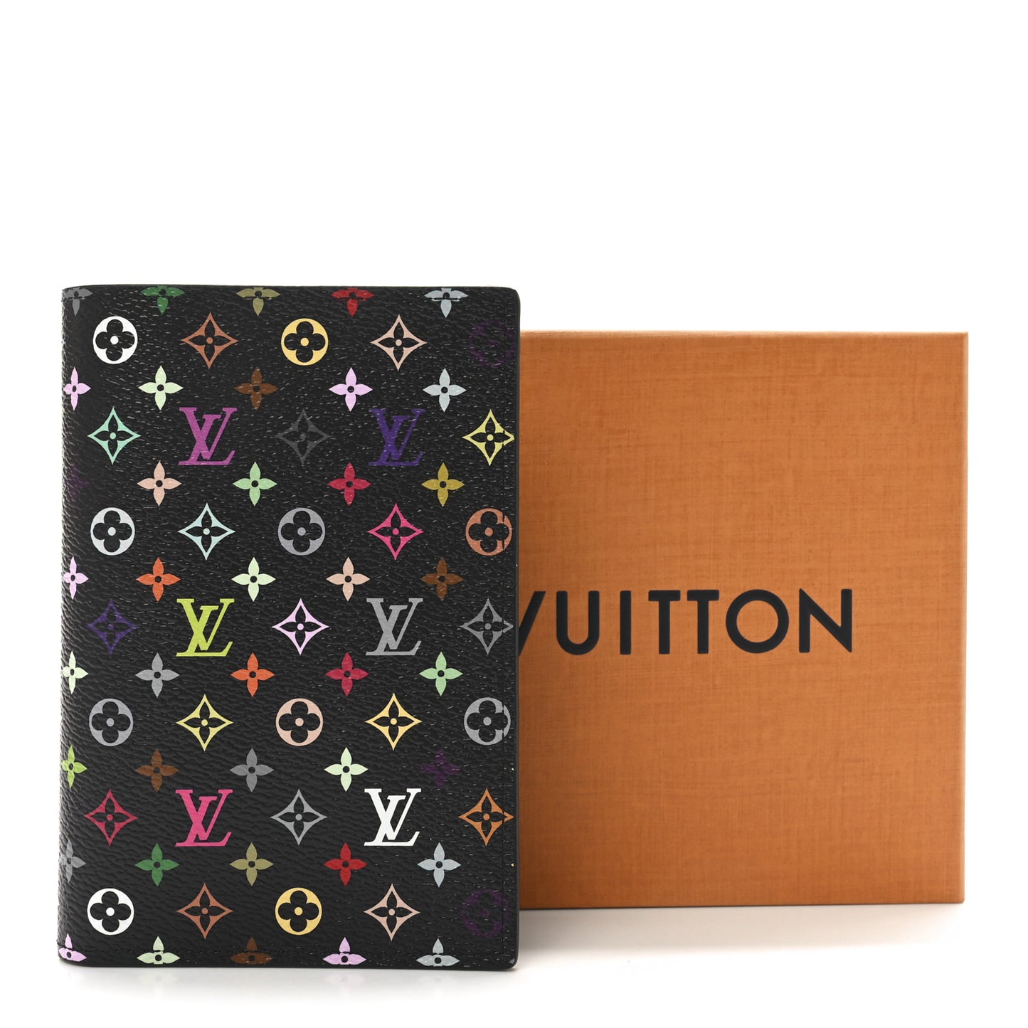 LV X TM Monogram Multicolor Passport Cover Black