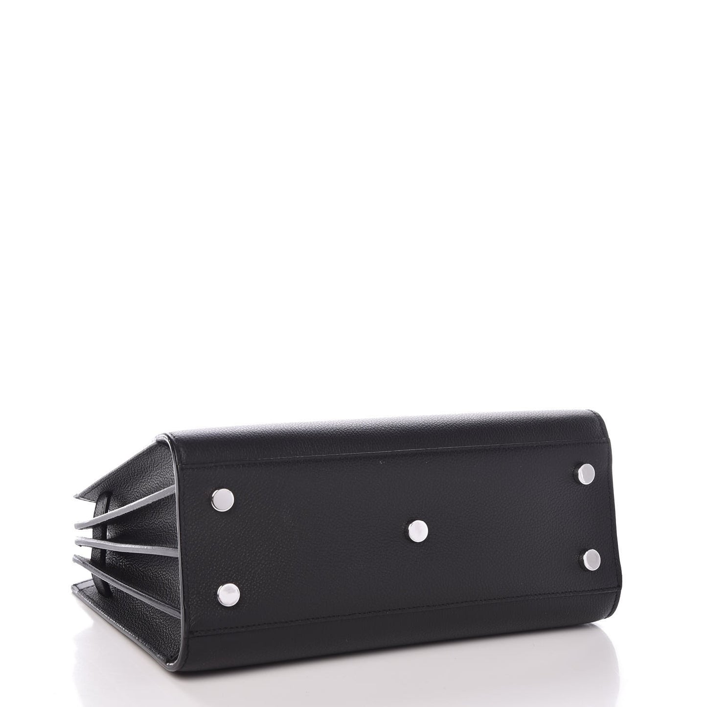 Grained Calfskin Baby Sac De Jour Black