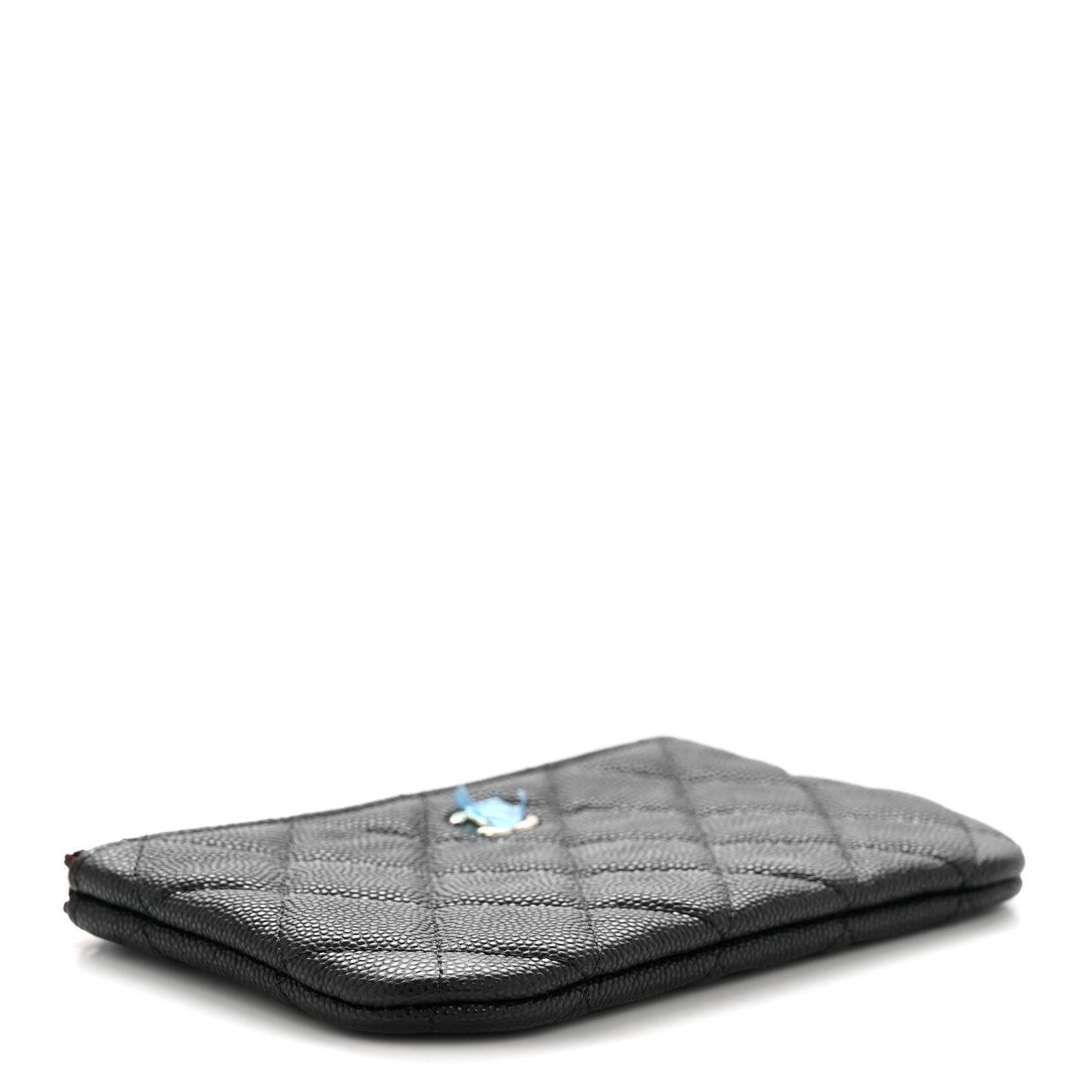 Caviar Quilted Small Pouch Black